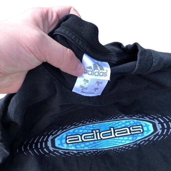 Bundle of 2 Vintage Adidas Shirts Large - White/Black - Picture 7 of 7